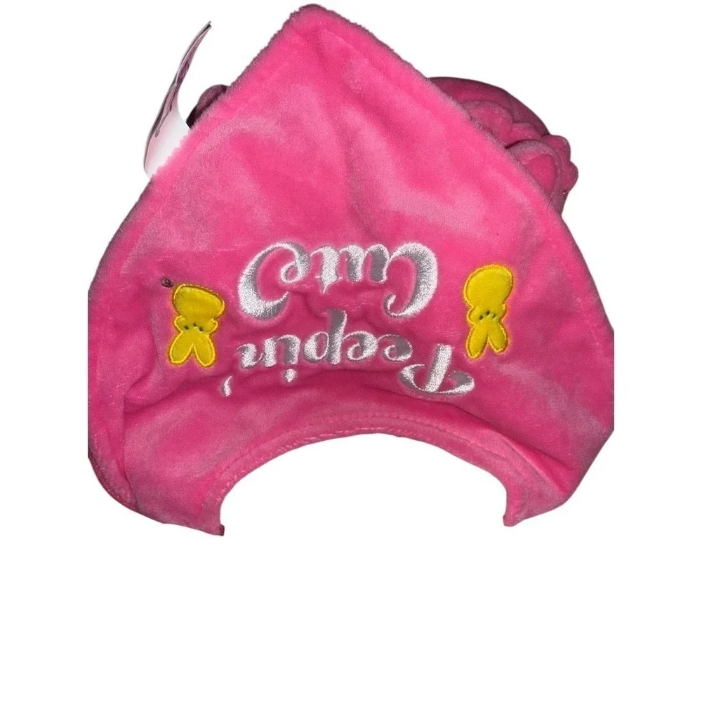 Peeps‎ Peepin' Cute Baby 3-Piece Set Pink Bunny Ears Hat Bib Slippers